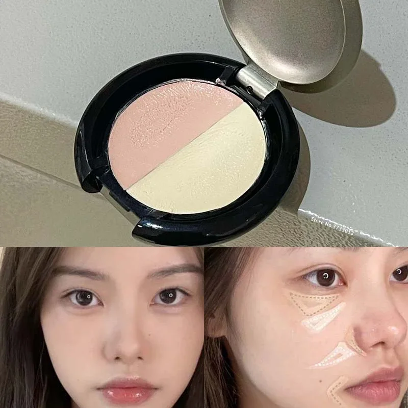 2-Color High Coverage Concealer Palette Cover Anti Dark Circle Freckle Waterproof Foundation BB Cream Face Makeup Base Cosmetic