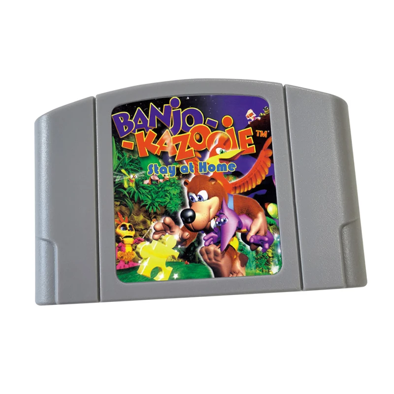 Reproduction Game Card Cartridge  Banjo Kazooie stay at homeN64 For Nlnten d0 Retro Console US Version