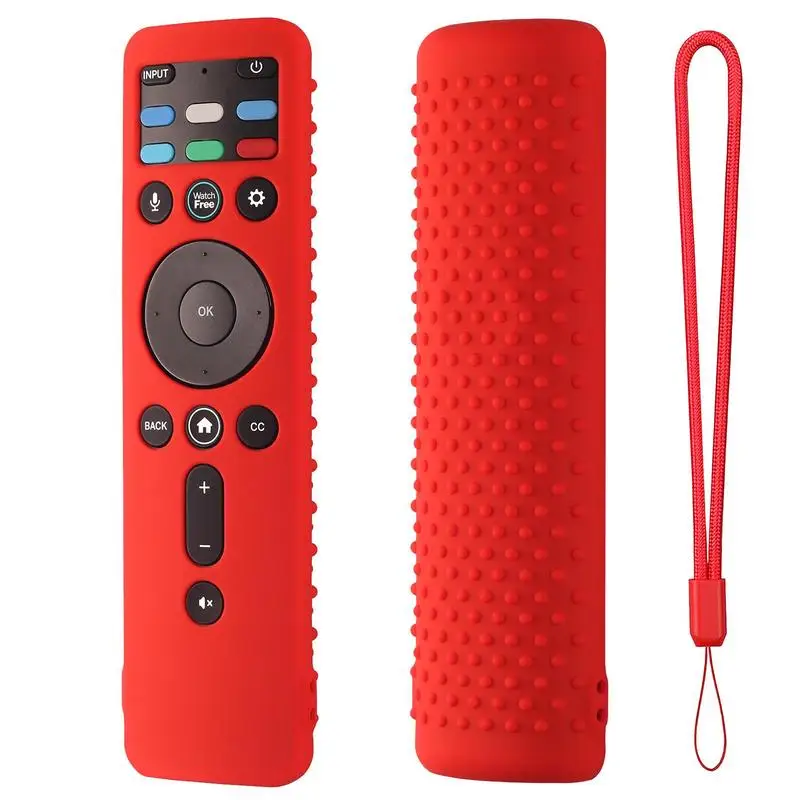 Shockproof Silicone TV Remote Cover ForVIZIO Voice Remote XRT260 TV Smart TV Voice Remote Control Glowing Cover with Lanyard