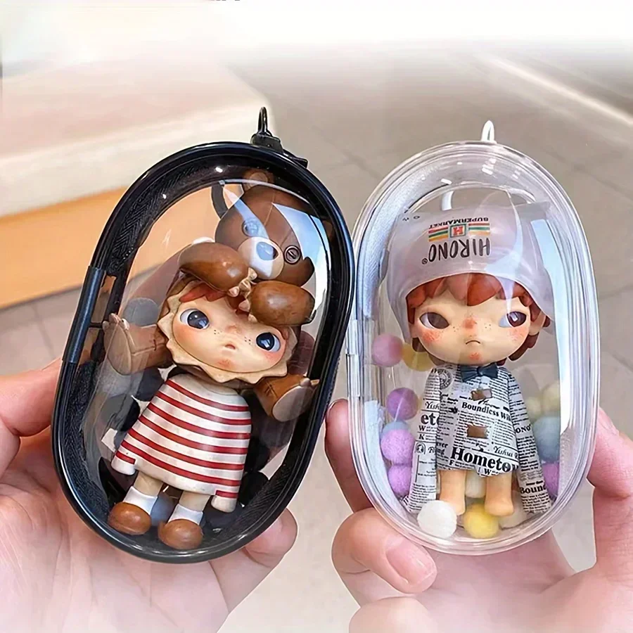 2026 NEW Portable transparent zipper mini storage bag, compact organization for earphones and chargers, with a practical keyring