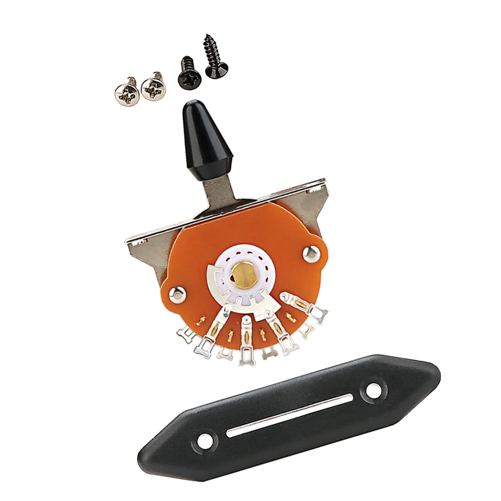 

Guitar Switch Accessories 5 Way Fan Shaped Toggle Guard Plate Electric Guitar Component Lever Cover Replacement Part Enhances