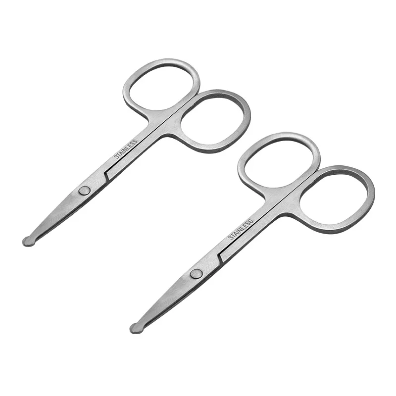 1Pc Nose Hair Scissor Eyebrow   Cut Manicure Facial Trimming Makeup Scissors  Removal Tools Stainless Steel