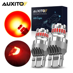 AUXITO 2Pcs T20 7443 W21/5W LED Lights Bulb Red 7440 W21W WY21W LED Lamp DRL Stop Brake Rear Car Light Taillight 12V 6500K White