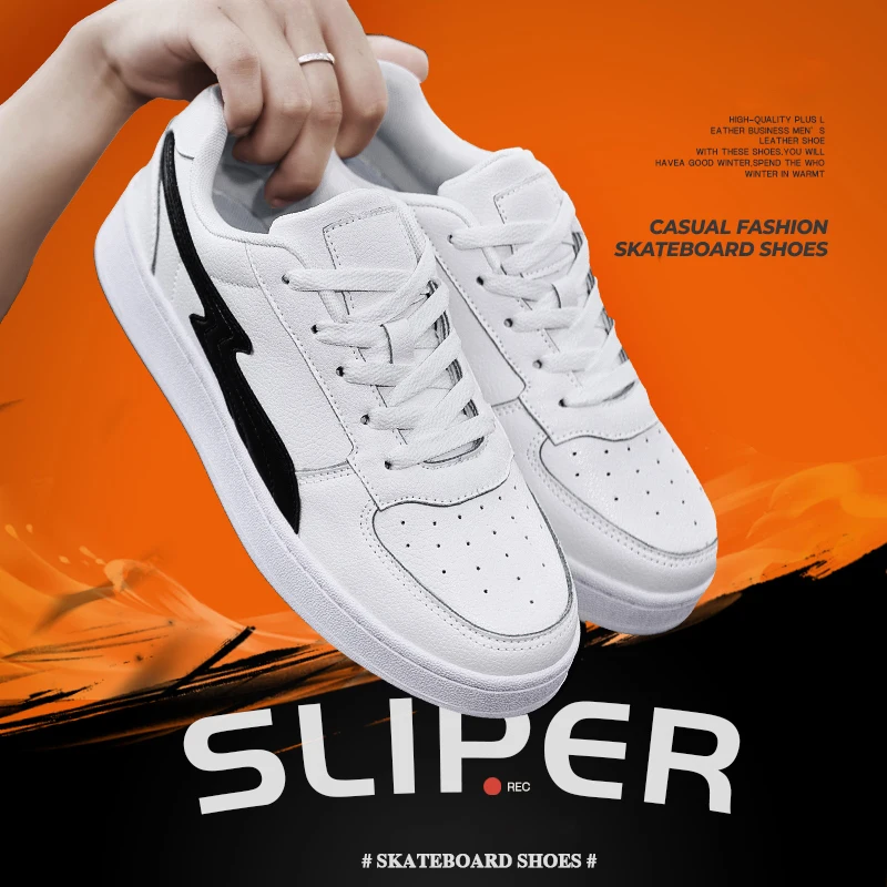 

Fashion Classic Skateboarding Shoes Men Low Casual Men's Skateboard Sneakers Comfortable Versatile Lace-Up Platform Shoes Man