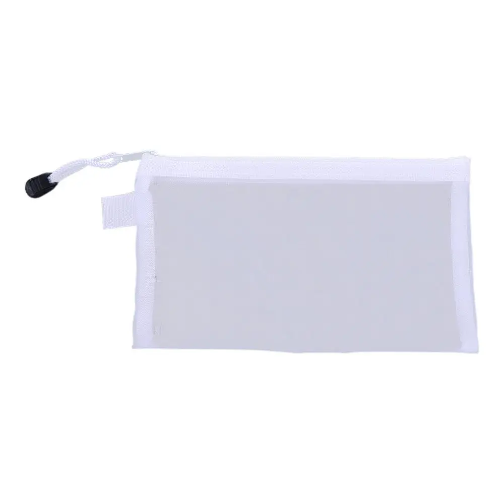 Colorful Stationery Makeup Pouch Coin Purse Cosmetic Bag Transparent Zipper Pouch Mesh Zipper Case File Folders Document Bag
