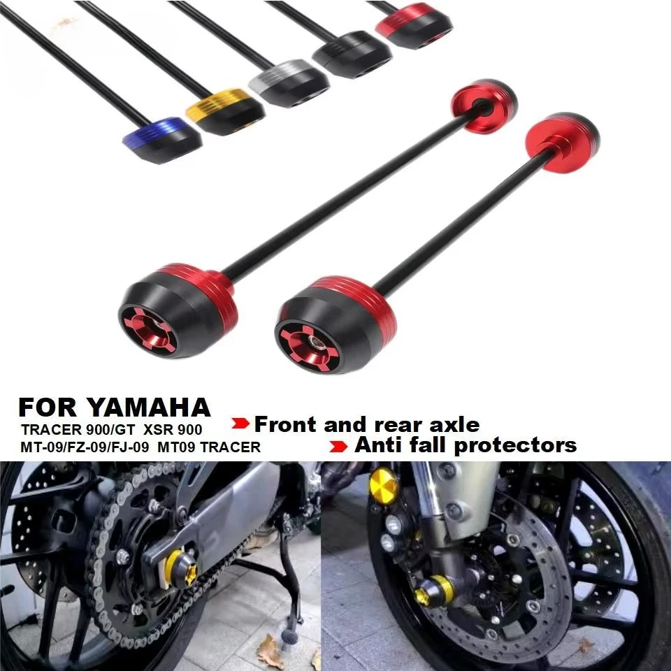 

Front and rear axles Wheel Protector For YAMAHA MT-09 FZ-09 MT09 Tracer 900/GT XSR90 Rear Axle Fork Anti-collision Fork Axle