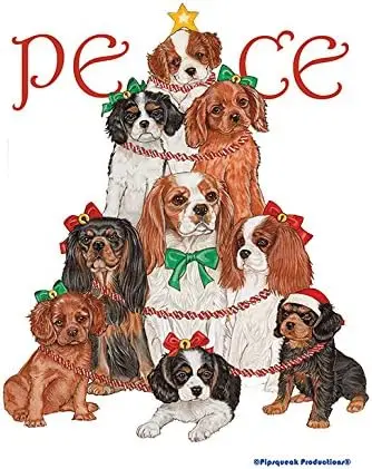 Best of Breed Cavalier King Charles C553 - Pipsqueak Productions Christmas Garden Flag