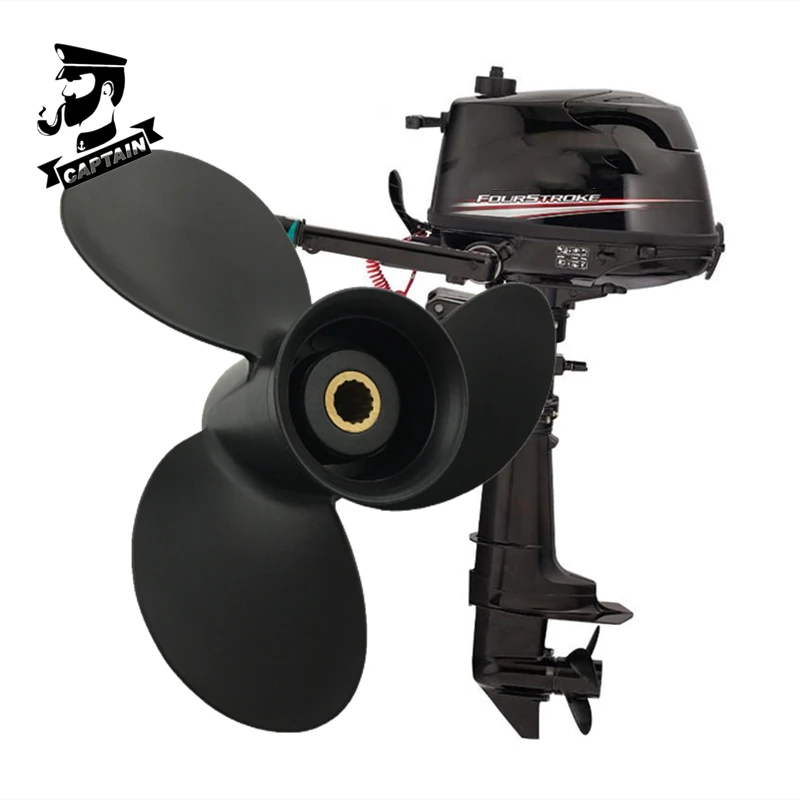 

Captain Black Max Propeller 9.25x9 Fit Mercury Mariner Outboard 9.9HP 15HP 20HP 14 Teeth Splines Tohatsu Aluminum Propeller