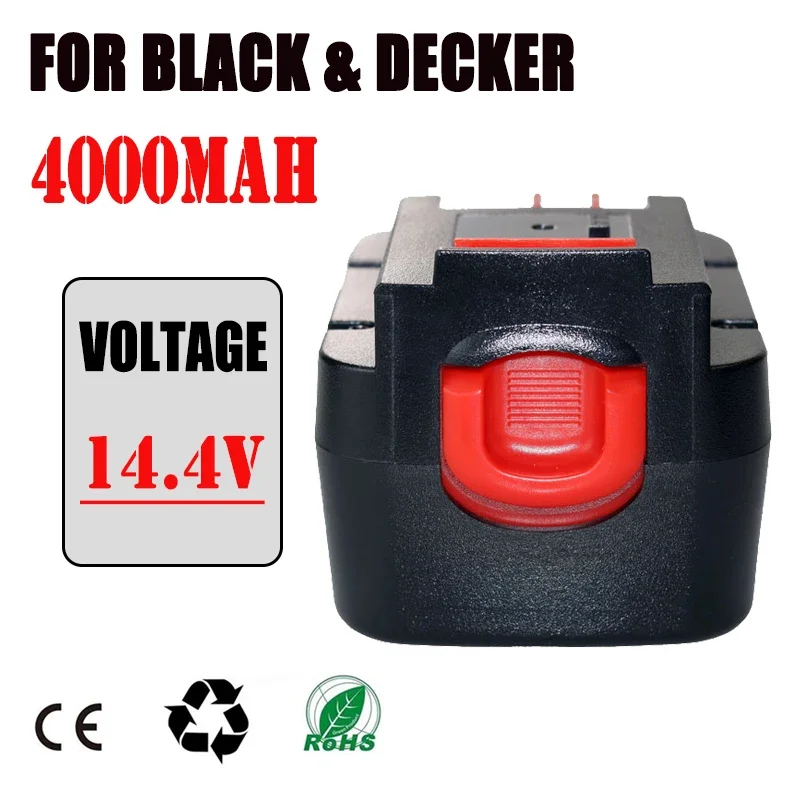 

14.4v 4000mAh NiMH Rechargeable Battery Replacement Is Suitable for Black and Decker 14.4v Electric Tools Batteries