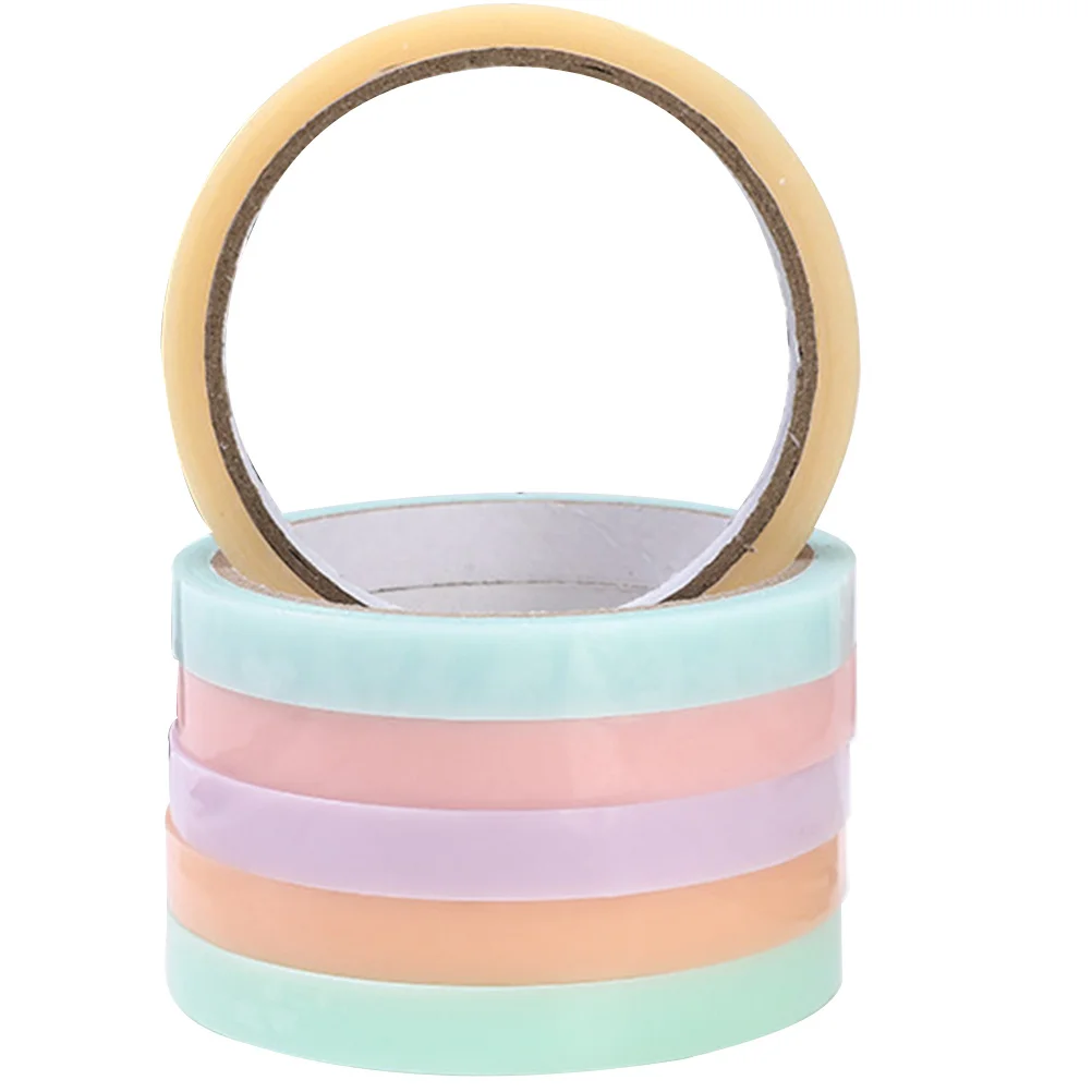 

6pcs Sticky Ball Tapes 6 Rolls Colored Reusable Plastic Adhesive Relief Balls Decompression For Adults Students Diy Stress