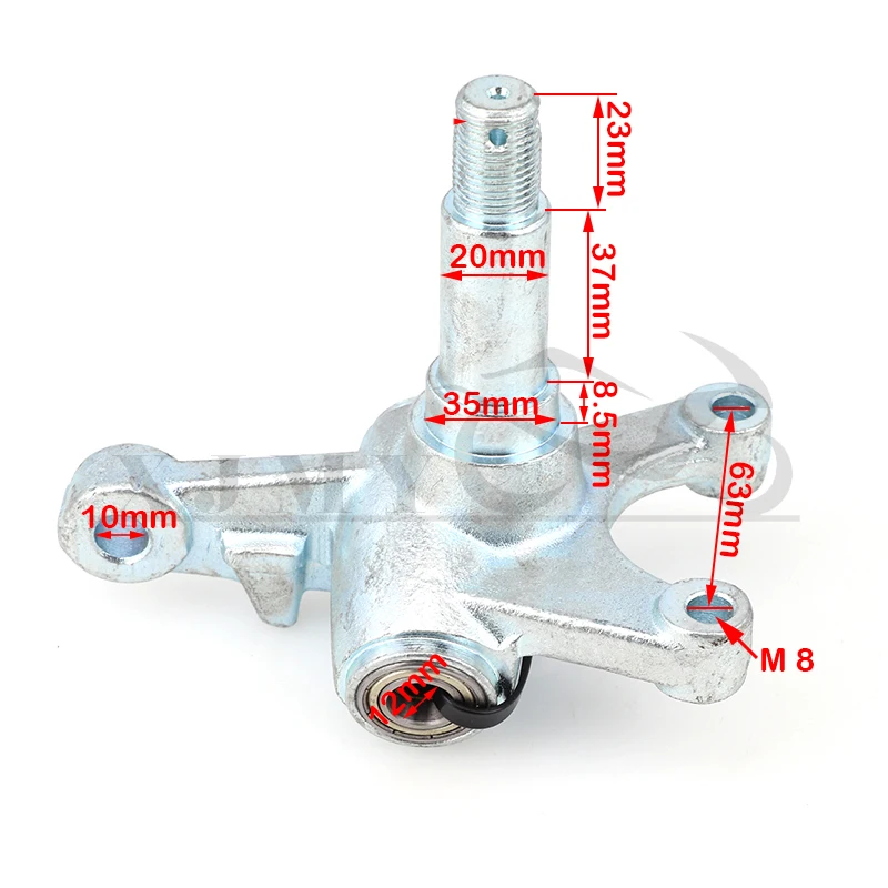 1SET Steering Strut Knuckle Spindle Kit 100mm M14x4 Stud 130mm Disc Hub Fit Buggy Go Kart ATV Quad Bike Off Road Vehicle