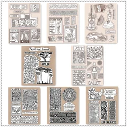 2022 New DIY Sellos Scrapbooking Paper Making Zebra Texture Ethical Borders Clear Stamp Embossing Craft Card Transparent Seals