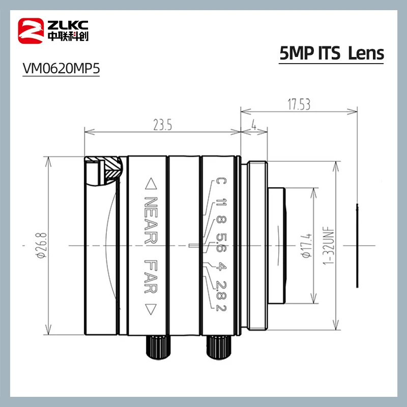 C Mount 6 Mm Bằng Tay Khẩu Độ Ống Kính Cho Năm 1/1. 8 "Pháp Cao Performace 5 Mega Pixel Thị Giác Máy Cố Định Độ Dài Tiêu Cự Ống Kính