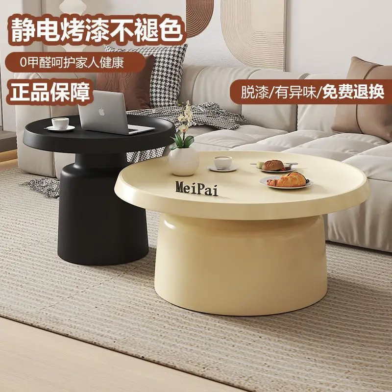 

Advanced creative wrought iron coffee table small apartment Nordic living room home simple modern home round combination