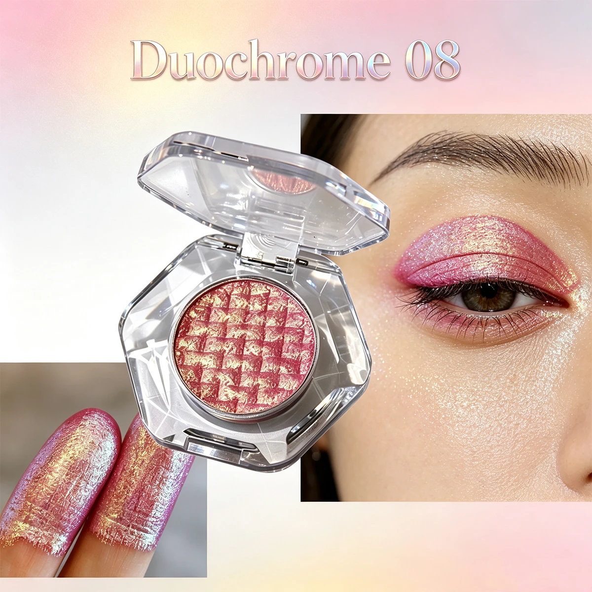 Wholesale Pressed Glitter Eyeshadow Palette - Highly Pigmented Duochrome Chameleon Shimmer Eyeshadow with Sparkle Effect