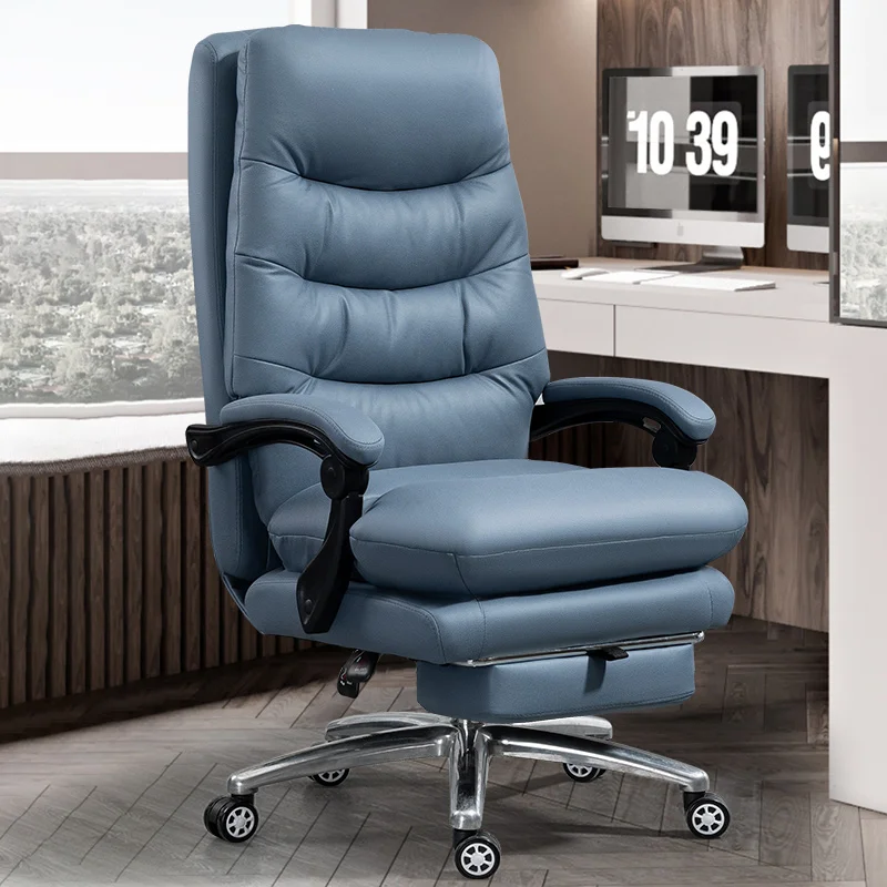 Leather Nordic Home Office Chair Gaming Vanity Makeup Mobile Floor Chair Executive Modern Revolving Chaise De Bureau Furniture