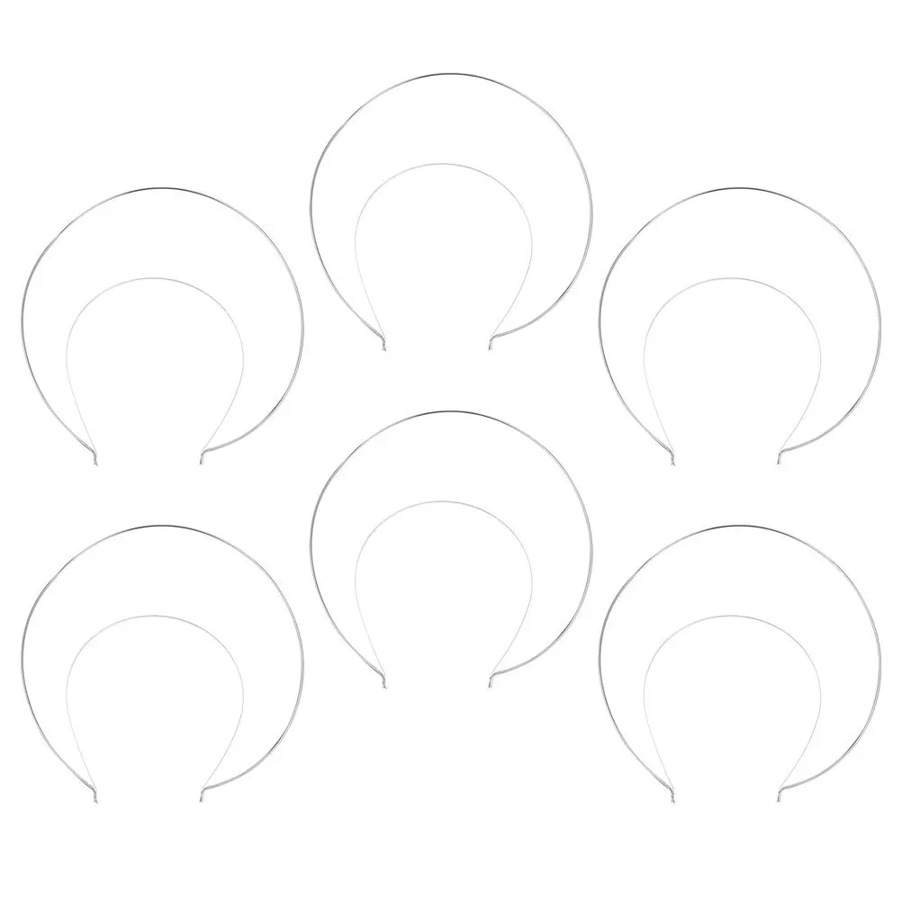 6 قطع من عصابات الشعر المعدنية على شكل تاج، غطاء رأس DIY لتزيين حفلات الزفاف والمهرجانات، طوق شعر معدني على طراز الملاك