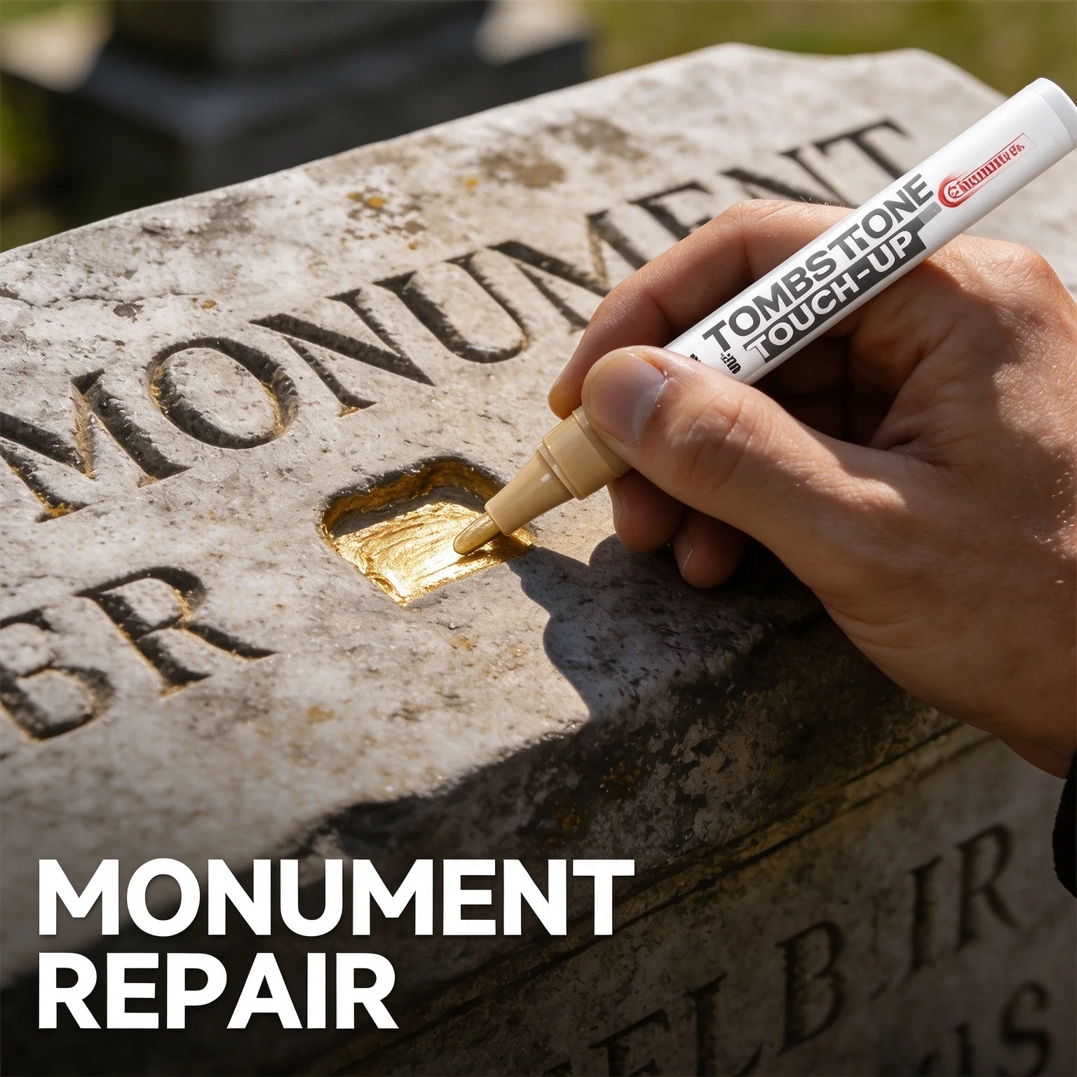 Tombstone Restoration Touch-Up Pens, Designed to Prevent The Fading of Inscriptions, Specifically for Repairing Tombstone