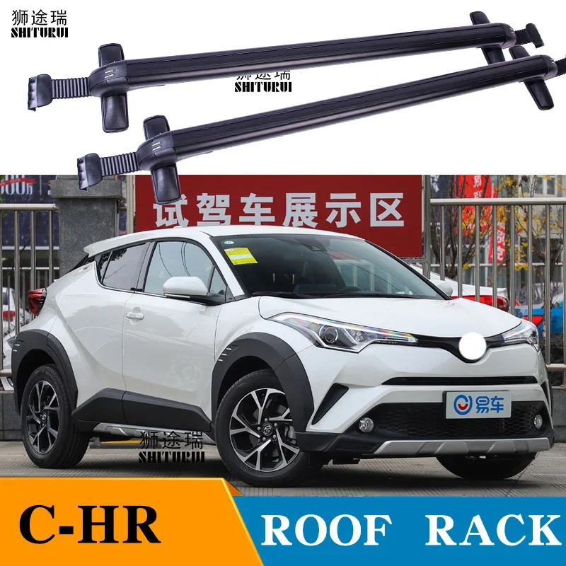 Car Luggage Rack Crossbar Roof Rack FOR  TOYOTA C-HR Coupe 4 DOOR 2017-2022 2019 2018 LOAD 100KG BAR LED Roof Rails