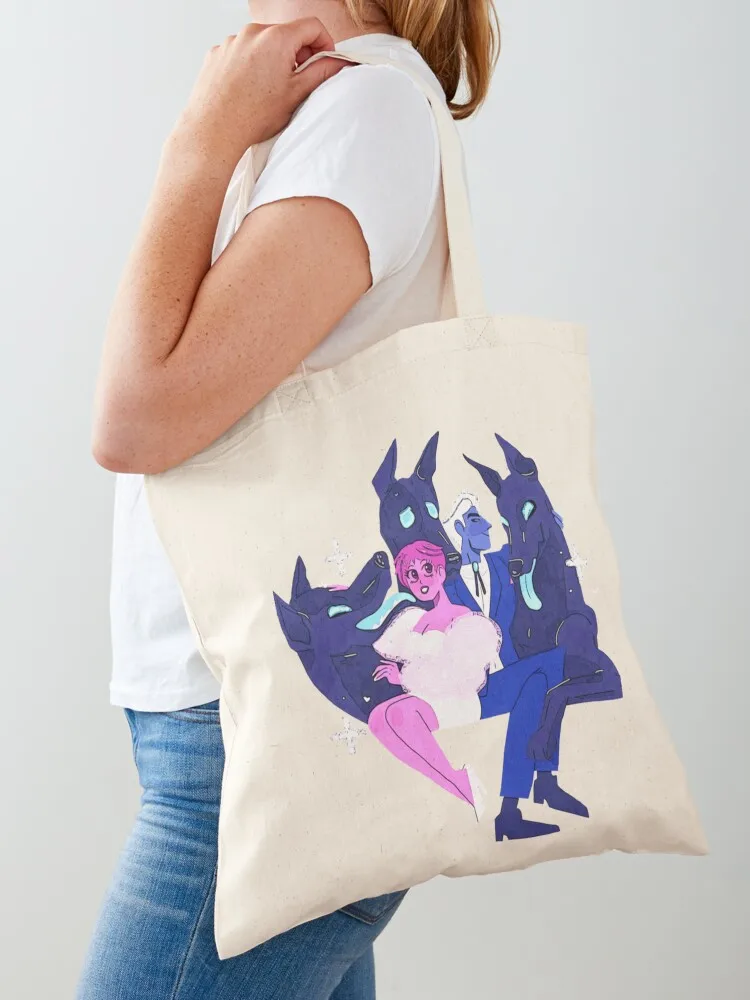 

Lore Olympus Painting Tshirt - Hades Pet Love Tote Bag Handbags women custom tote bag canvas shopping bag Canvas stote