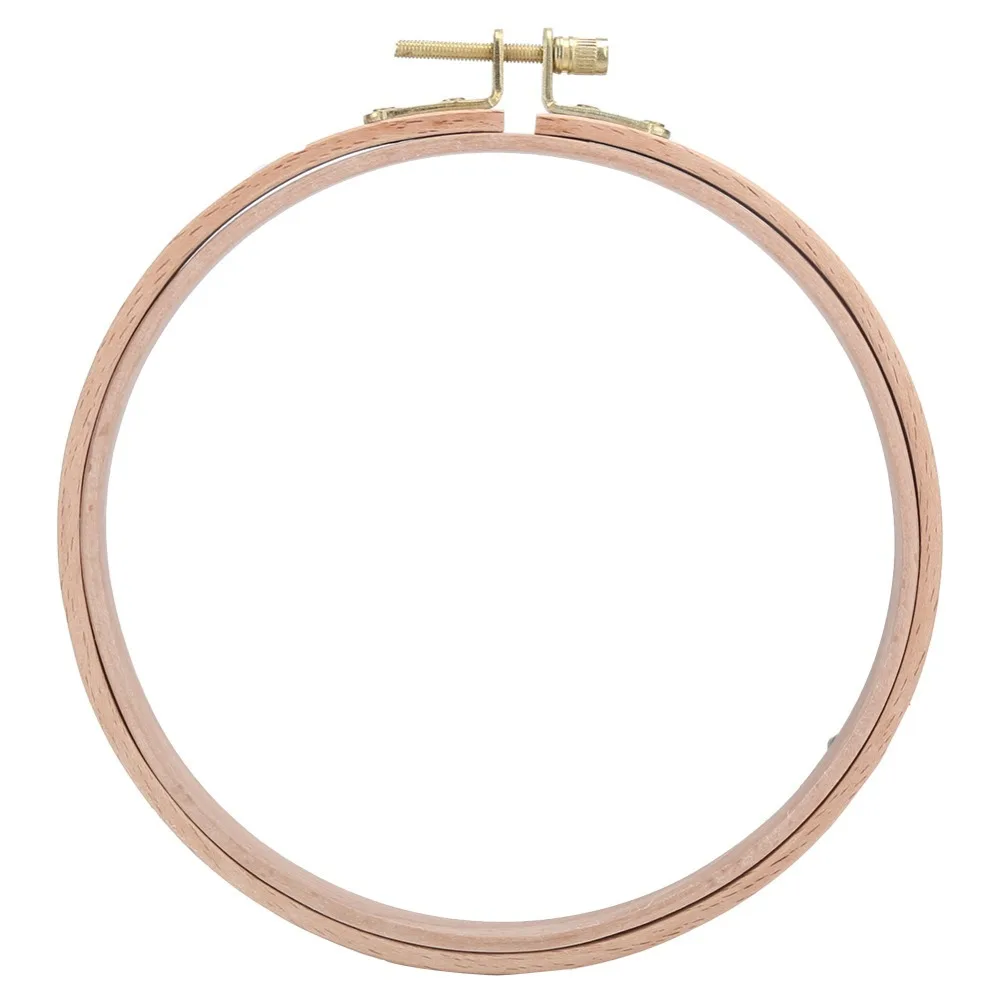Adjustable Height Extender Embroidery Hoop Stand 360° Rotatable 6.3 in Wood Hoop Cross Stitch Stand Tabletop Seat Frame