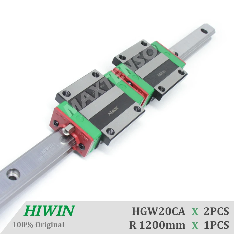 

HIWIN HGW20CA 1200mm Linear Guideways set with ballscrew Blocks HGR20 Linear Guide Rail CNC Machine Parts Linear Bearing