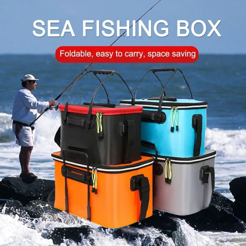 

EVA Fishing Bag Collapsible Fishing Bucket for Live Fish Box Camping Water Container Pan Basin Tackle Storage Bag 30-50cm