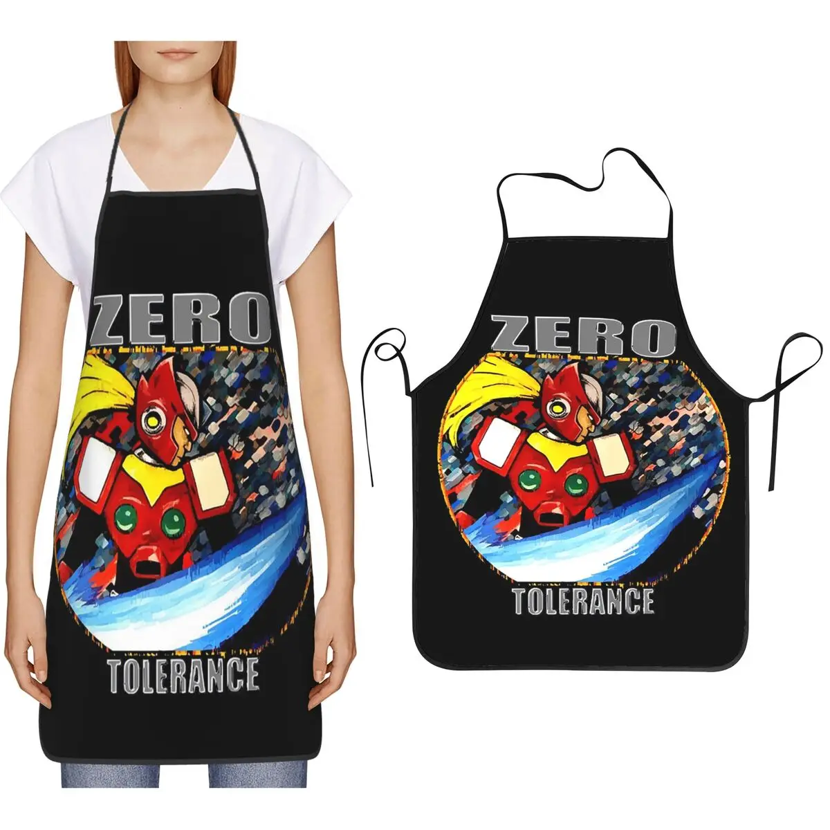 

Нулевые фартуки для шеф-повара, приготовления пищи, кухни, нагрудник без рукавов, кухонный сарафан для чистки для женщин и мужчин, живопись