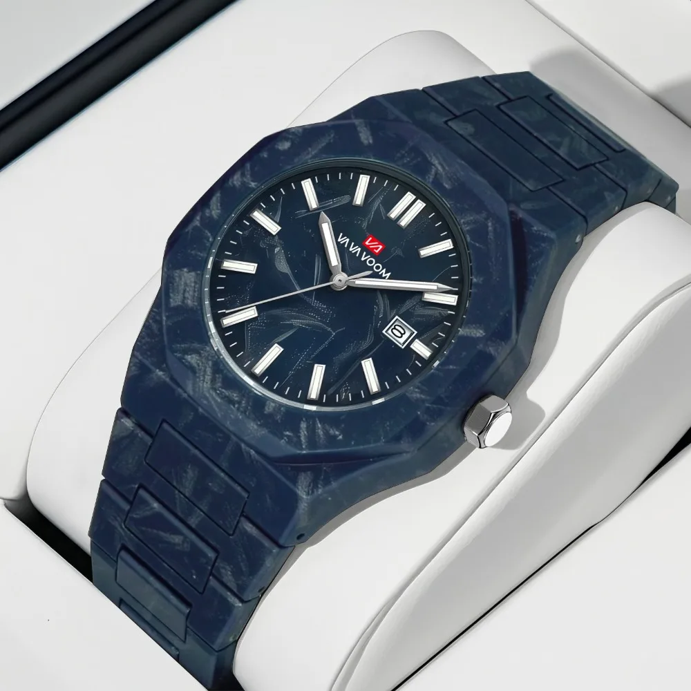

VA VA VOOM 2891 New Men's Watch Marble Pattern Design Fashionable Waterproof Luminous Calendar Watches for Men Relogio Masculino
