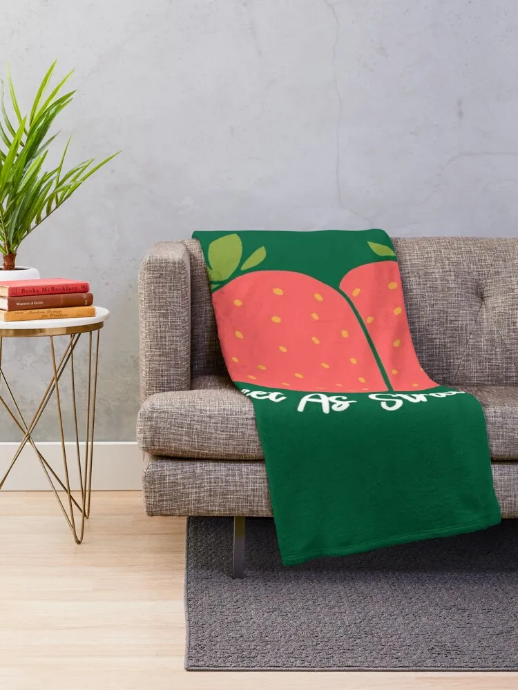 Strawberry Lover by Tobe Fonseca Throw Blanket Decoratives Softest Hair Blankets