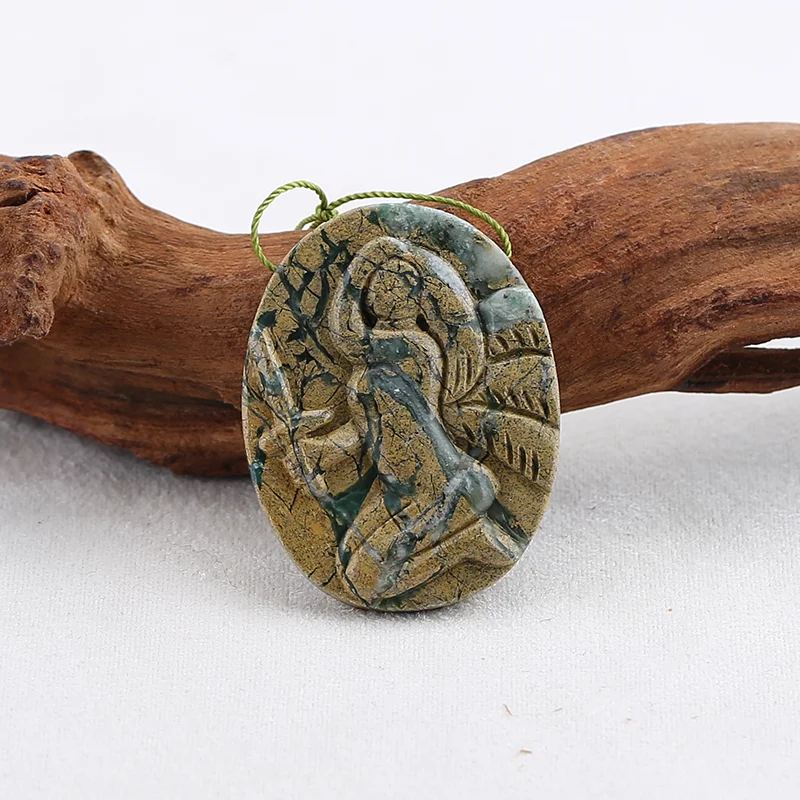 

Натуральные зеленые опаловые бусины-подвески овальной формы для изготовления украшений, бусины из натуральных камней ручной работы