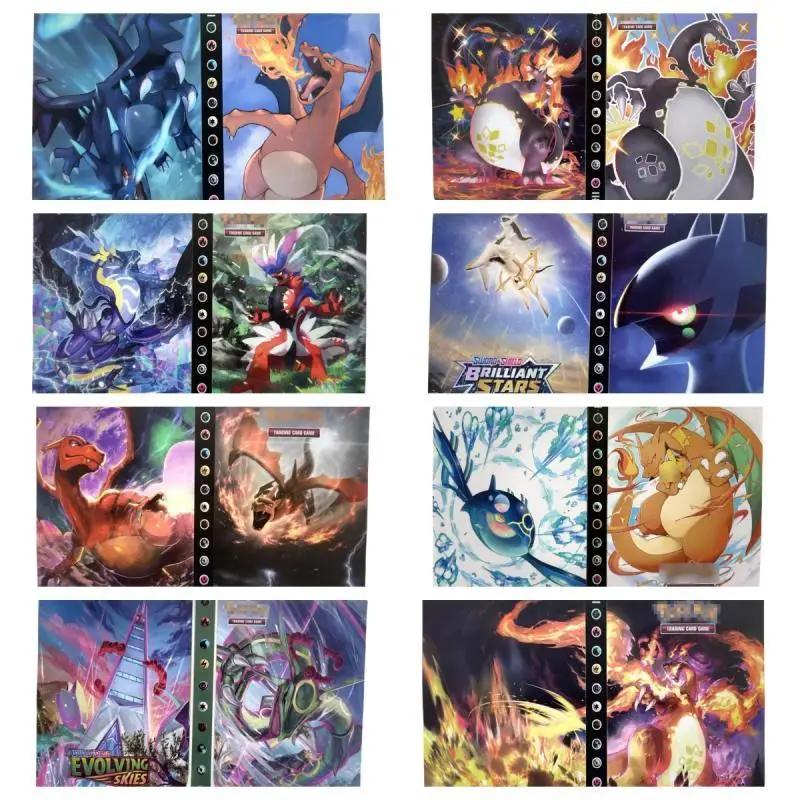 New Popular Classic Cartoon Anime Pocket Game Card VMAX GX EX Series Collection Card Display Brochure 30 sheets 120 card slots