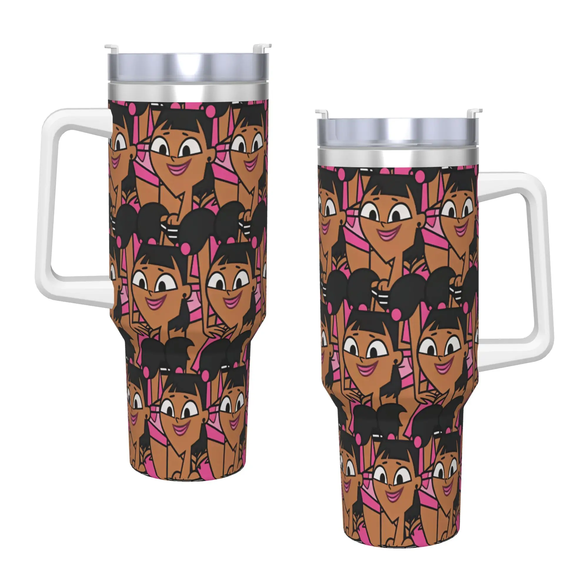 Totals Dramas Characters Stainless Steel Tumbler Travel Thermal Cup With Straws and Lid Large Car Mugs Cold and Hot Water Bottle