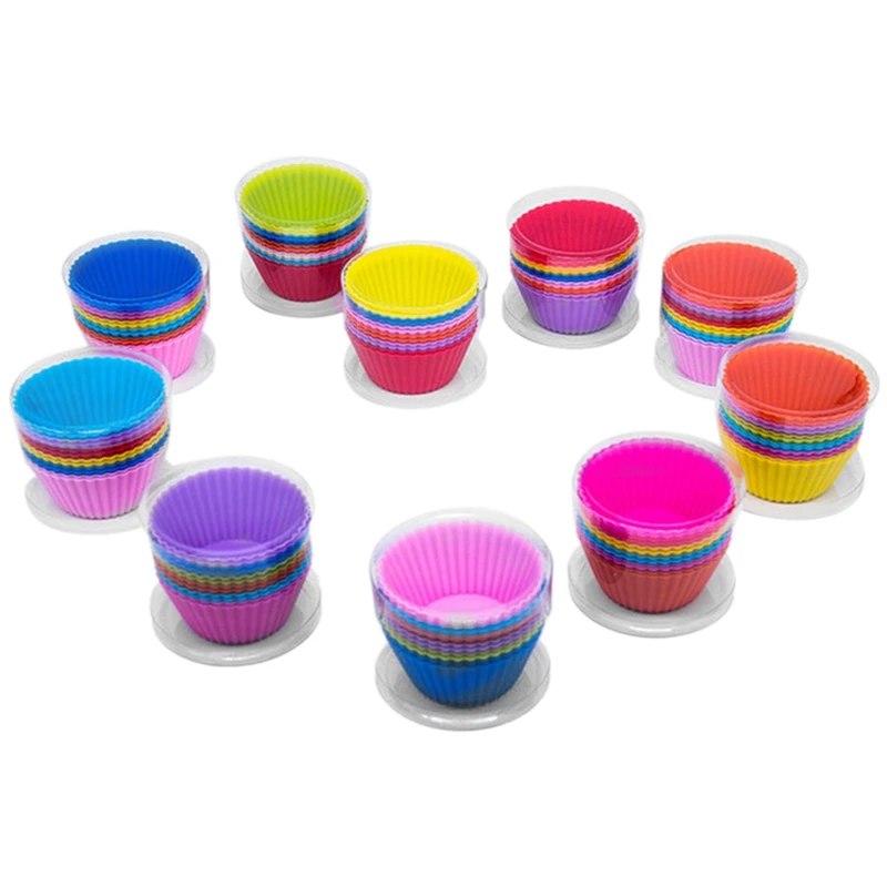 Silicone Muffin Cup Baking Silicone Cake Cups Egg Tart Cake Cups Birthday Party Wedding Decoration