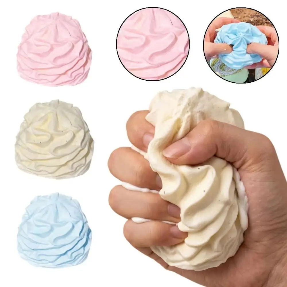 Creative Hand Relax Cream Roll Squeeze Toy Slow Rebound Kneading Push Bubble Roll Toy Soft PU Cake Slow Rising Toy Birthday Gift