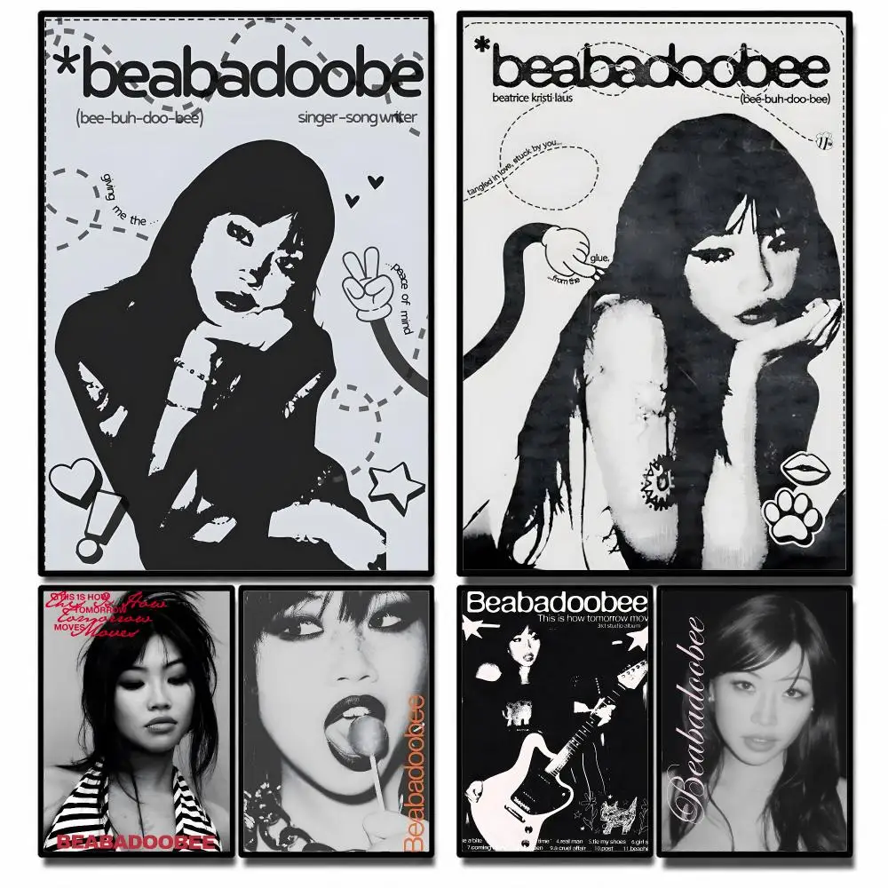Singer Beabadoobee Poster High-definition  stickers, suitable for bedroom, living room, home decoration