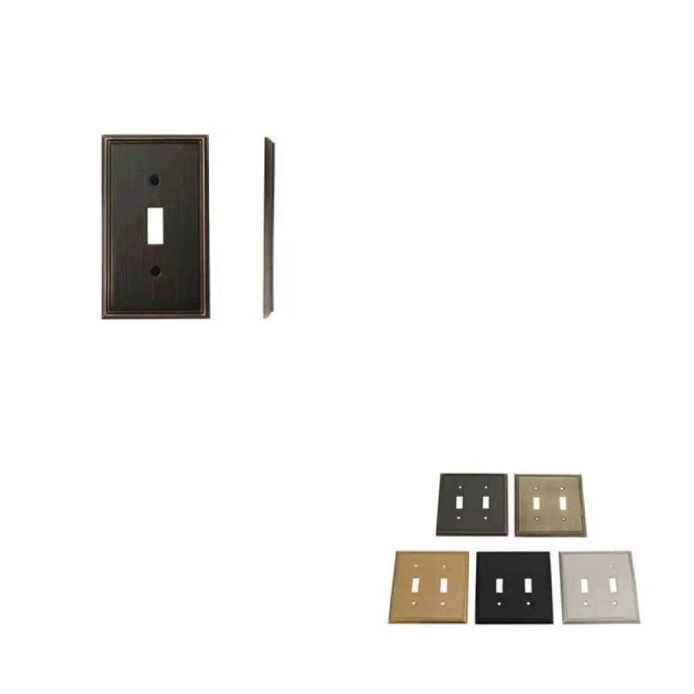 Modern Antique Zinc Alloy Wall Switch Panel Decorative Electrical Socket Faceplate Home Hardware Accessory For Renovation