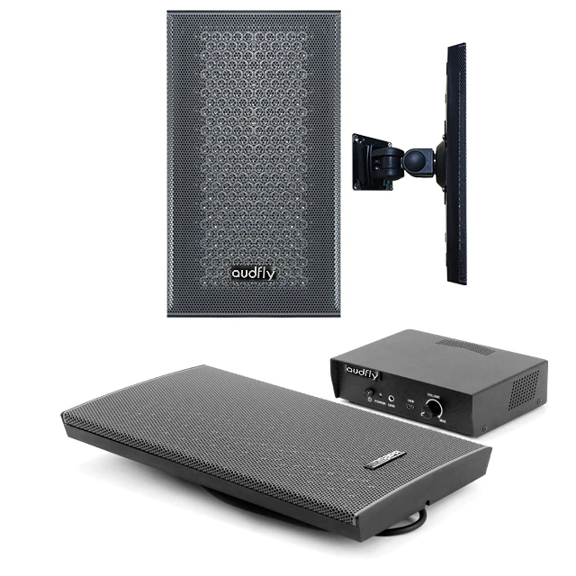 

Audfly Super Directional Ultrasound Loudspeaker With Amplifier Wall Mounted Long Range Directional Speaker for Museum