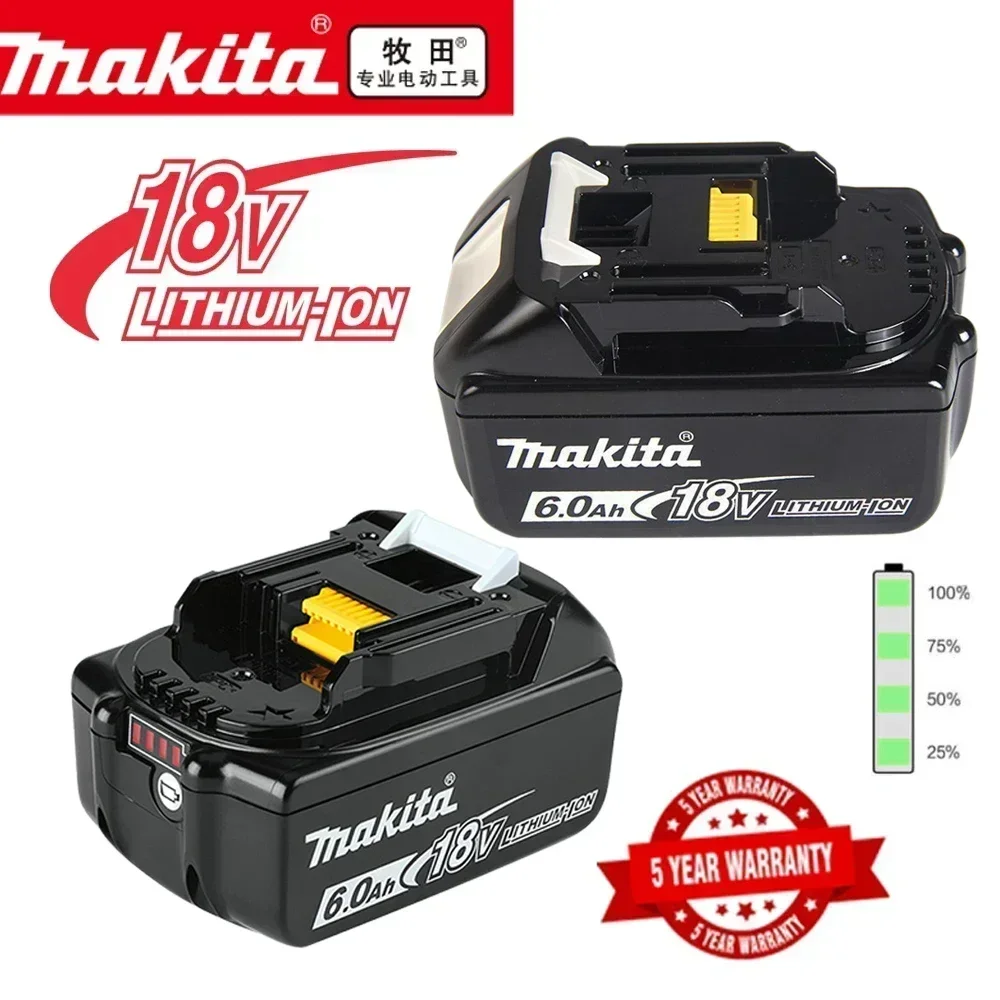 BL1860 Genuine  6AH Makita 18V Battery Power Tools Li-ion Replacement LXT BL1850 BL1840 for 18 V Screwdriver with BMS TPCELL 18V