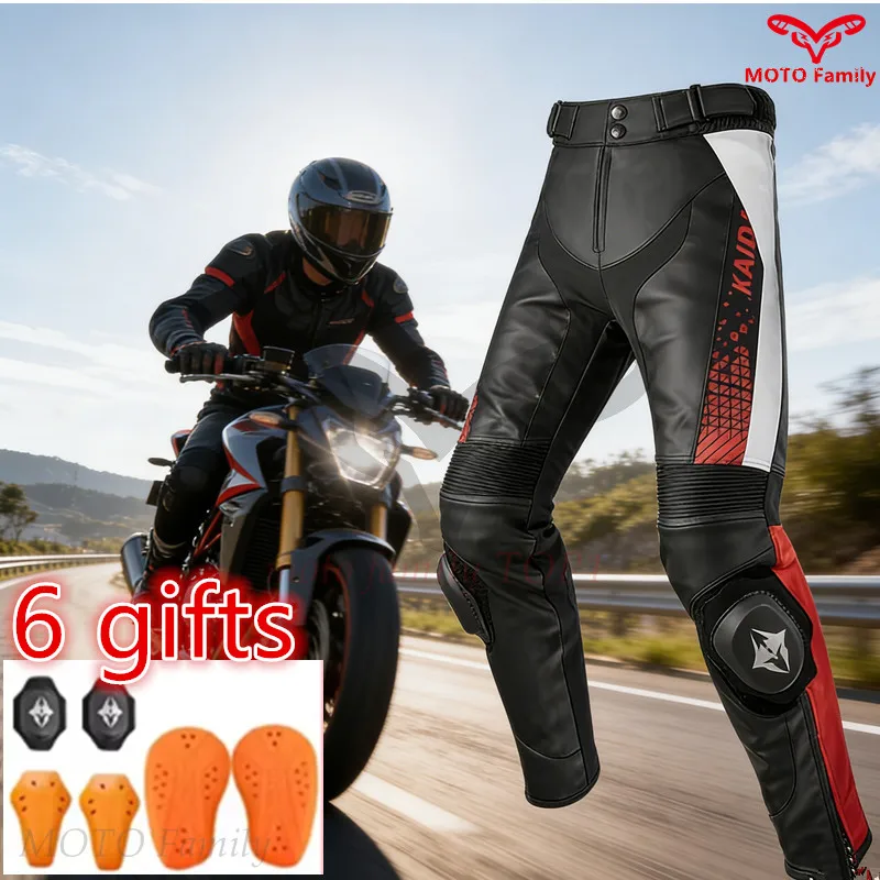 

Защитные брюки для езды на мотоцикле, мужские брюки, сертифицированные CE, из микрофибры, кожаные, с защитой от падений, водонепроницаемые, износостойкие, гоночные брюки