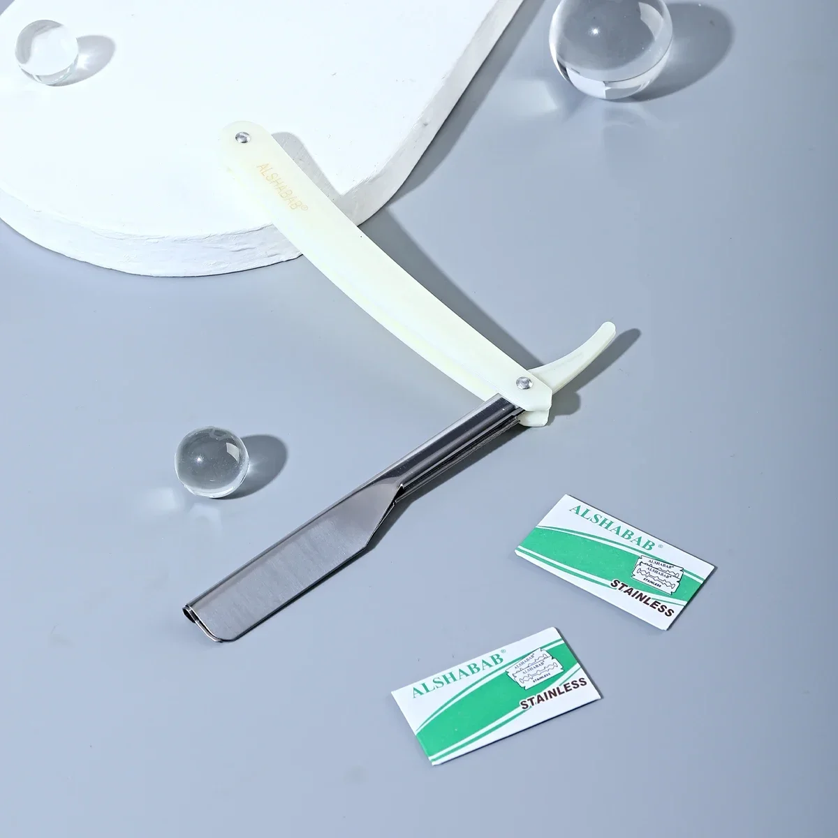 Manual Shaver For Men Barbershop Stainless Steel Shank Is Easy To Use Safety Razor 1pcs Shaving Razor With 10pcs Blades