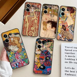 The Kiss Gustav Klimt Painting Case For Xiaomi Redmi Note 13 11 8 9 10 12 Pro 12S 11S 10S 9S Redmi 13C 9C 10C 12C Funda