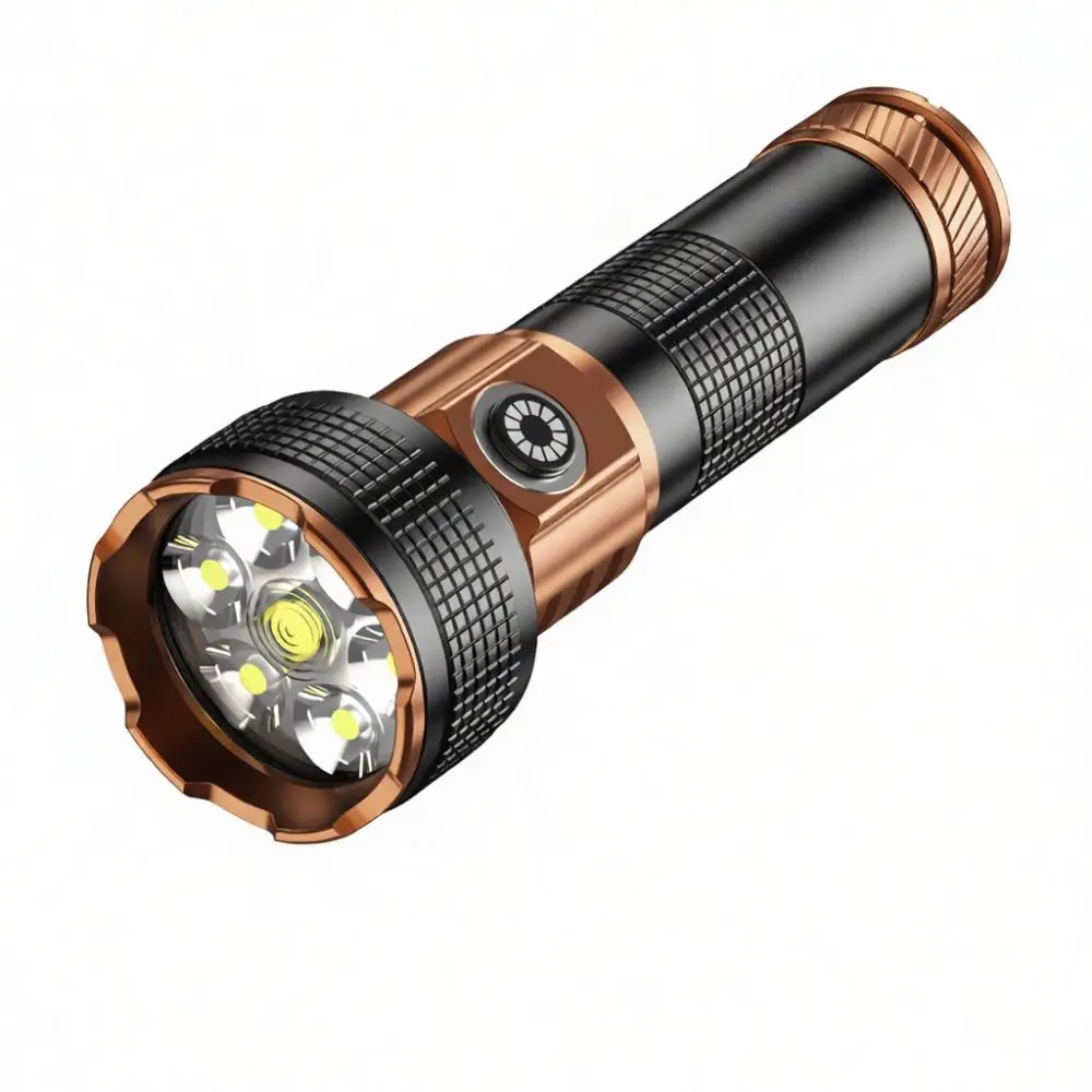 Bright Tactical Handheld Flashlight Aluminum Alloy Led Torch Reliable Waterproof Light For Camping Hiking Security Patrol