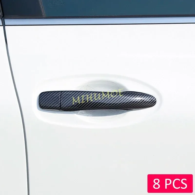 

For Nissan Kicks Rogue Sport Qashqai Versa X-Trail Maxima Renault Kadjar Carbon Fiber Car Door Handle Cover Trims w/o Keyless