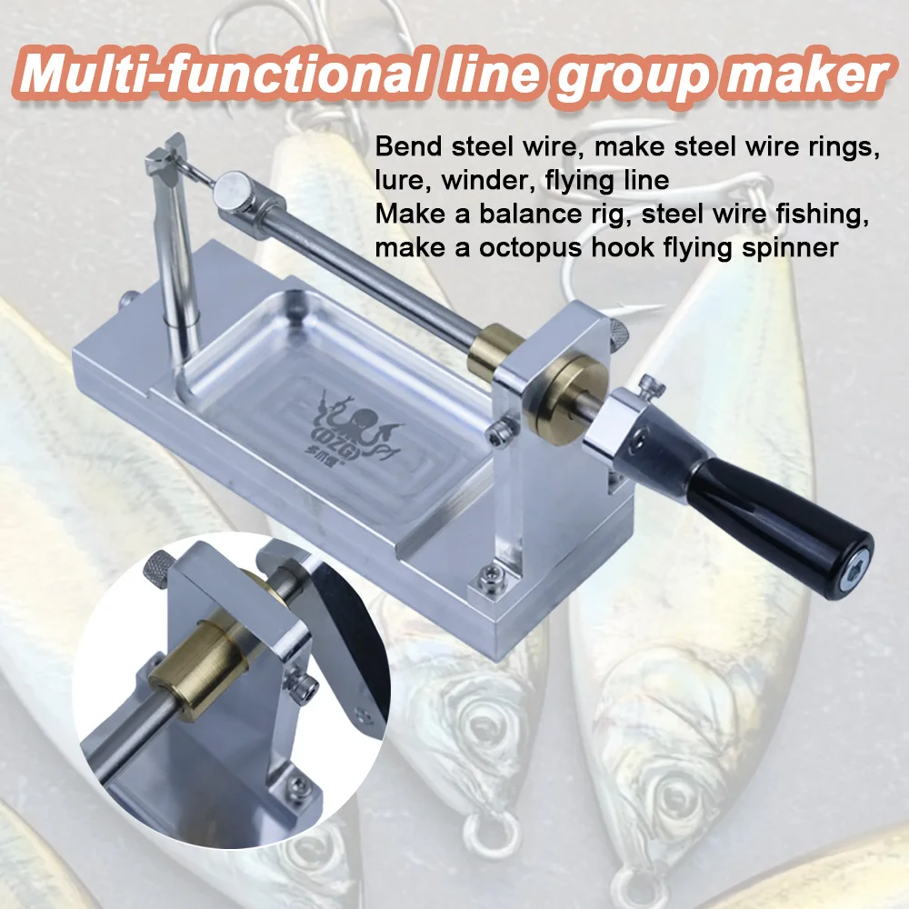 2026 Wire Bending Steel Wire Bending Machine&Coiling Tool – Slow Pitch Jig Fly Tying Bait Making and Reel Winding All-in-One Kit