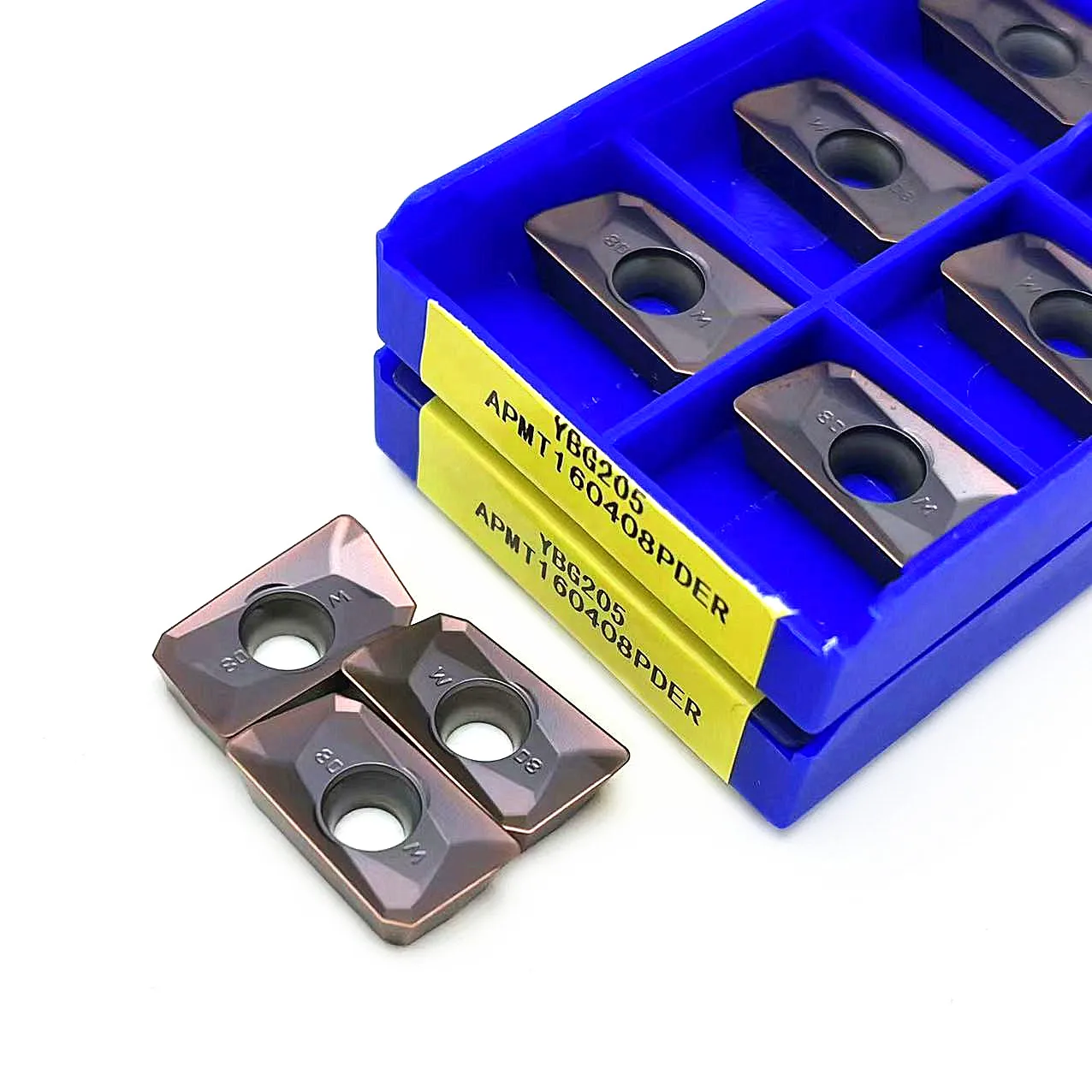 ที่บด YBG205คาร์ไบด์ APMT160408 APMT160408 YBG205สี่เหลี่ยมเครื่องมือทำดัชนี CNC สำหรับสเตนเลสสตีล