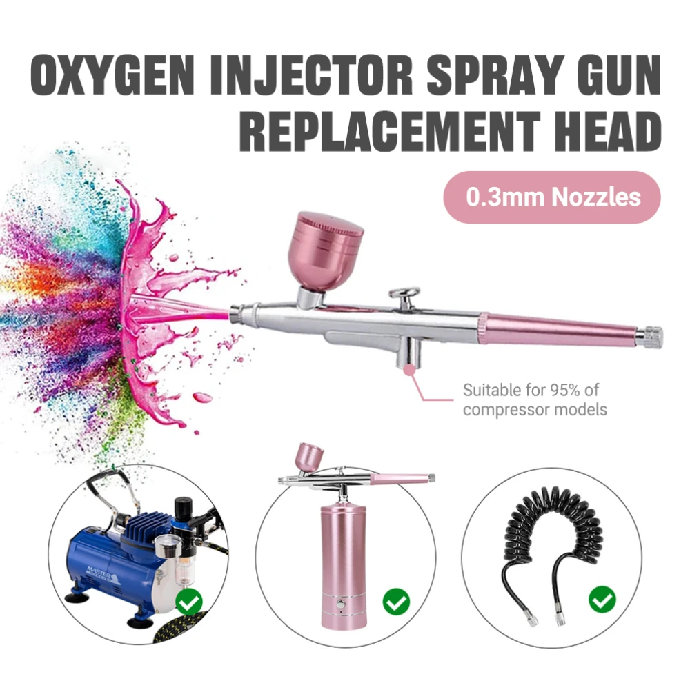 Pro Grade Airbrush Gun Head with 0.3mm Precision Nozzle - Complete Kit for Model Builders, Cake Artists and Nail Technicians view 6