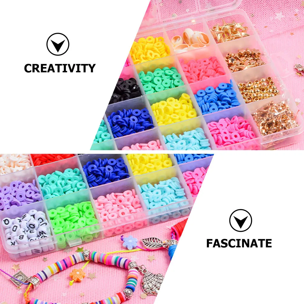 

1 Box Polymer Clay Jewelry Loose Beads for DIY Necklace Bracelet Craft Making Supplies Soft Clay Jewelry Loose Beads