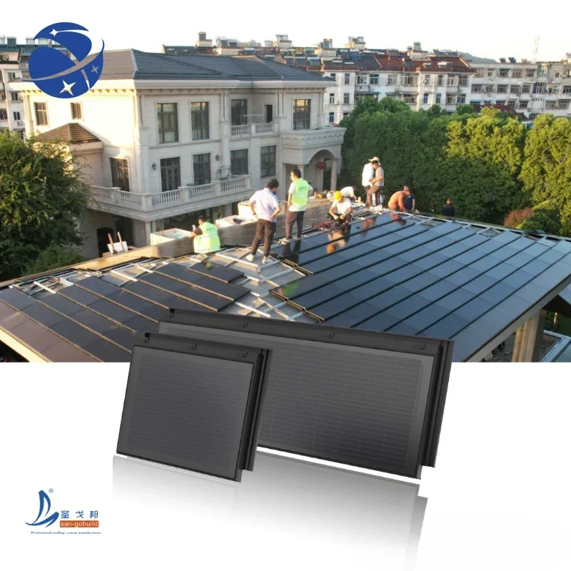 YYHC Sangobuild BIPV Solar Roof Tiles 87W Solar Panels High Quality Electric Eco-friendly For Green House