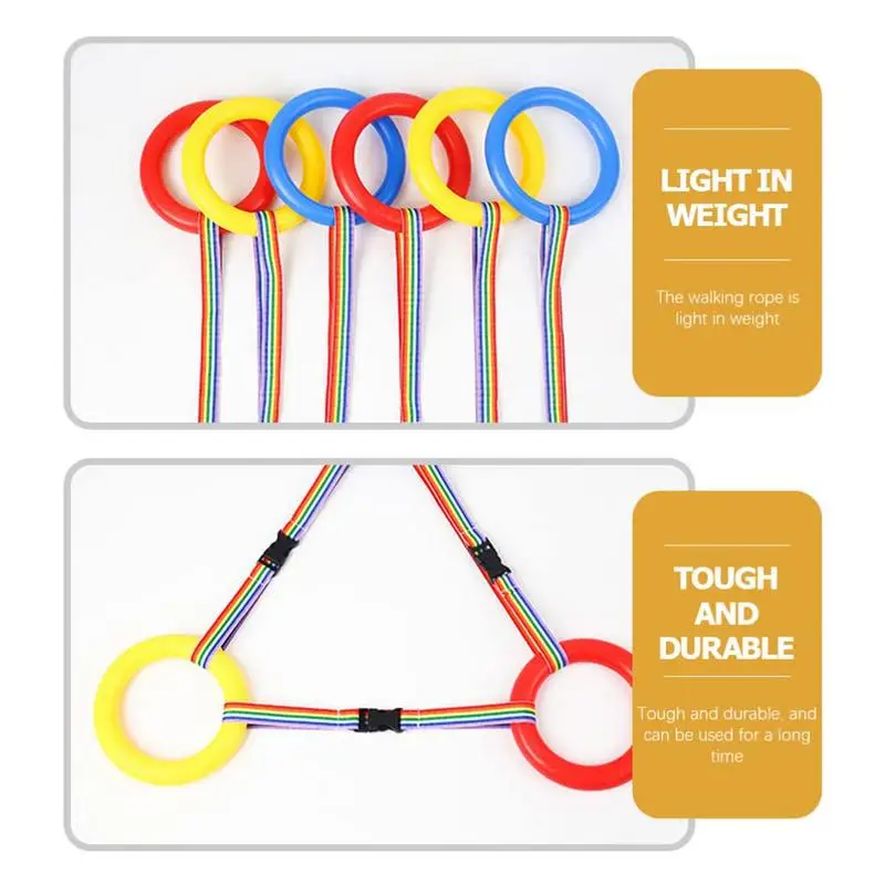 Walking Rings Rope Smooth Walking Rope For Kids With Handle Kindergarten Supplies Safety Rope For Daycare Teacher Schools